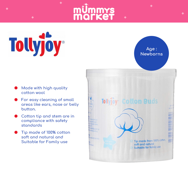 Tollyjoy Normal Cotton Bud in Canister 200stks